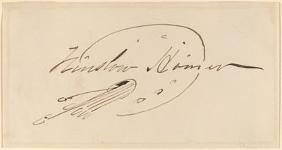 Firma nella tavolozza da Winslow Homer