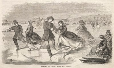 Pattinare sul Jamaica Pond, vicino a Boston da Winslow Homer
