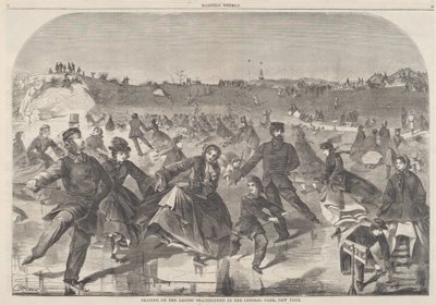 Pattinaggio sul laghetto delle signore nel Central Park, New York da Winslow Homer
