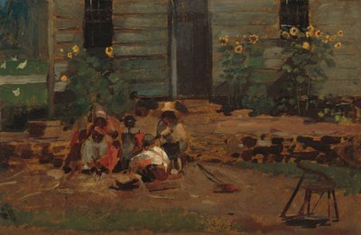 Schizzo di un cortile di cottage da Winslow Homer