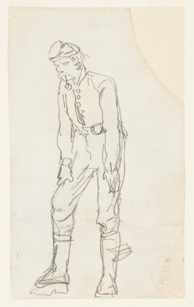 Soldato con pipa in bocca da Winslow Homer