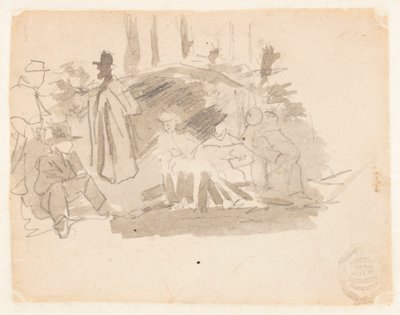 Soldati in accampamento da Winslow Homer