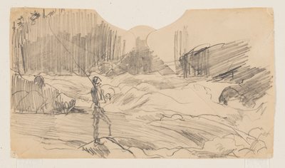 Studio per "Pesca di Ouananiche," Lago St. John da Winslow Homer