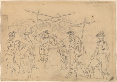 Tenda del venditore, 3° cavalleria della Pennsylvania [recto] da Winslow Homer