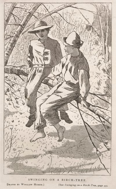 Dondolare su una betulla da Winslow Homer