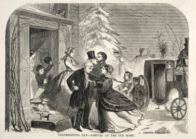Giorno del Ringraziamento - Arrivo alla vecchia casa, 1858 da Winslow Homer