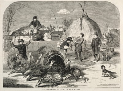 Giorno del Ringraziamento - Modi e mezzi, 1858 da Winslow Homer