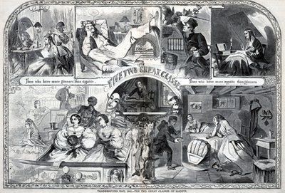 Giorno del Ringraziamento, 1860, Le due grandi classi della società, da Harper