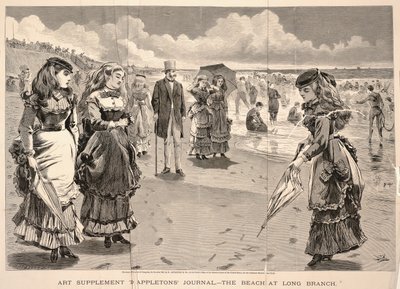 La spiaggia di Long Branch, da Appletons