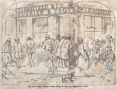 Il periodo freddo, Boston - Scena, angolo tra Milk e Washington Streets da Winslow Homer