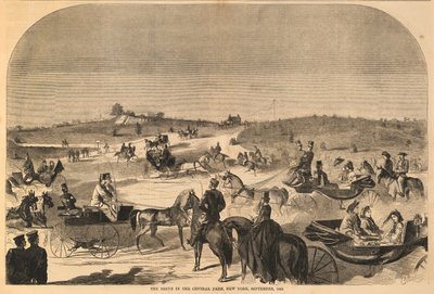 The Drive in the Central Park, New York, settembre 1860, da Harper