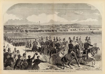 The Grand Review at Camp Massachusetts, Near Concord, 9 settembre 1859, da Harper