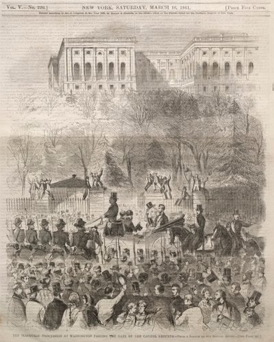 Il corteo inaugurale a Washington passa il cancello dei terreni del Campidoglio, 1861 da Winslow Homer
