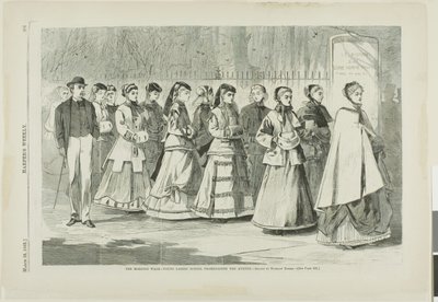 La passeggiata mattutina - La scuola delle giovani signore che percorrono il viale da Winslow Homer