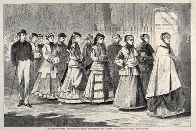 La passeggiata mattutina - Le giovani signore passeggiano per il viale, 1868 da Winslow Homer