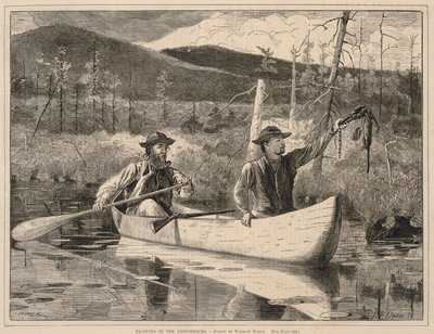 Trapping in the Adirondacks, da Every Saturday: An Ilustrated Journal of Choice Reading, 24 dicembre 1870 da Winslow Homer