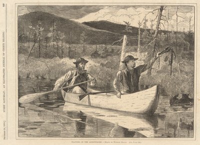 Cattura negli Adirondacks, da Every Saturday, 24 dicembre 1870 da Winslow Homer