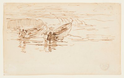 Due dories in partenza, Inghilterra da Winslow Homer