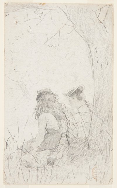 Due ragazze sedute su una riva da Winslow Homer