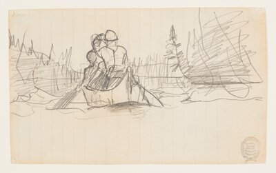 Due uomini in una canoa da Winslow Homer