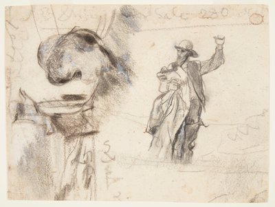Due studi di un marinaio con braccio alzato da Winslow Homer