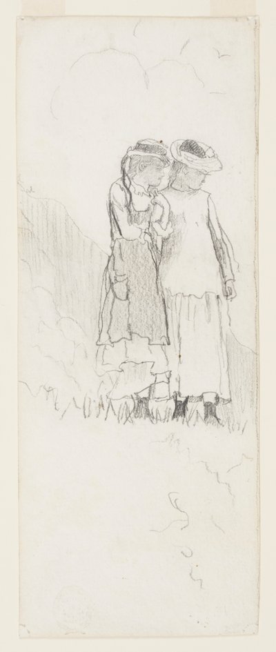 Due giovani ragazze in un campo da Winslow Homer