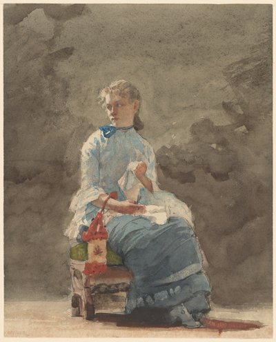 Donna che cuce, 1878-9 da Winslow Homer