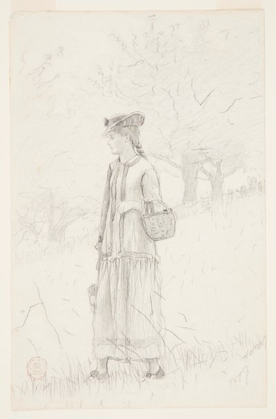 Giovane Donna che Porta un Cestino da Winslow Homer