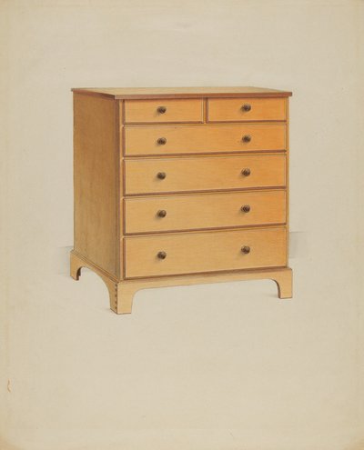 Cassettiera Shaker, 1937 da Winslow Rich