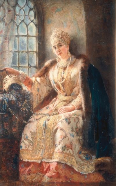 Bojarina alla finestra da Wladimir Jegorowitsch Makowski