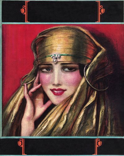 Bellezza esotica con velo dorato da Wladislaw Theodore Benda