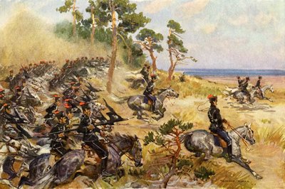 1° Ussari tedeschi in esercitazione da Wojciech Kossak