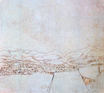 Veduta di Urfahr, c1510-1553 da Wolf Huber