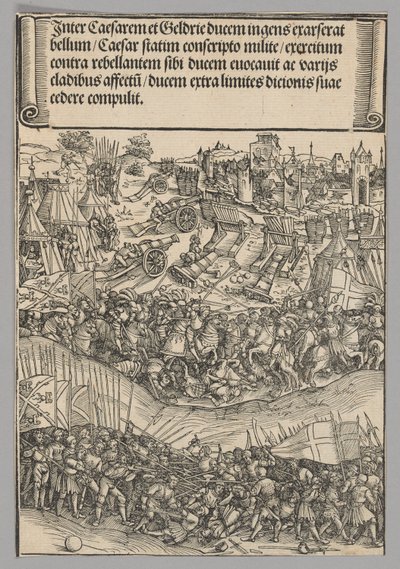 Guerra con Guelders, lastra 5 da Scene storiche della vita dell