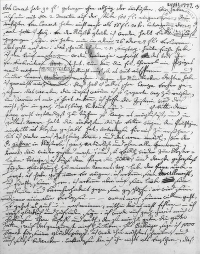 Lettera di W. A. Mozart. 24 ottobre 1777 da Wolfgang Amadeus Mozart