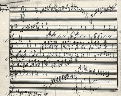 Autografo musicale da Wolfgang Amadeus Mozart