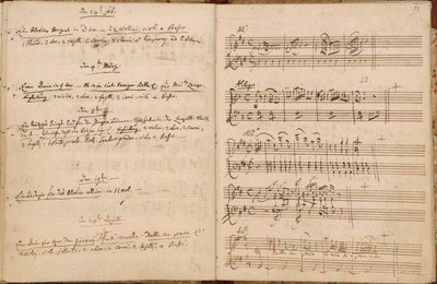 Pagine dal 24 febbraio al 24 aprile 1788 dal Catalogo Tematico Autografo di Mozart da Wolfgang Amadeus Mozart