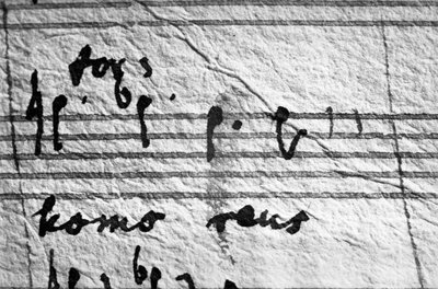 Partitura del Requiem di Mozart, ultime note scritte ... da Wolfgang Amadeus Mozart