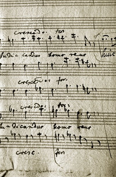 Partitura di lavoro del Requiem di Wolfgang Amadeus Mozart (partitura musicale) da Wolfgang Amadeus Mozart