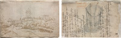 Veduta di un Castello (recto); Coppa Ottagonale (verso) da Wolfgang Huber