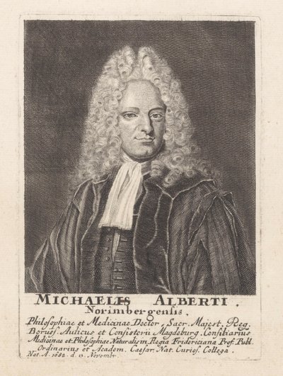 Ritratto di Michael Alberti da Wolfgang Philipp Kilian