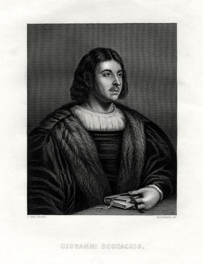 Giovanni Boccaccio, autore e poeta italiano, XIX secolo da Woodman