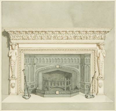 Camino un tempo nella Casa di Creswick, Small Street, ora installato a Broomwell House, Brislington da Woodroffe of Bath