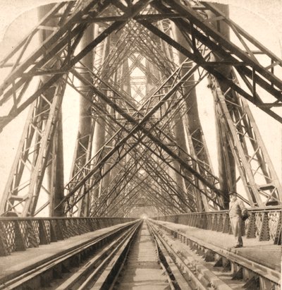 Il grande ponte di Forth, Scozia, 1896 da Works and Sun Sculpture Studios