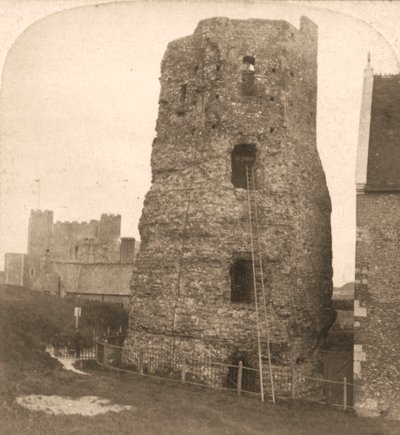 Il vecchio Faro di Dover, faro romano, Inghilterra, 1900 da Works and Sun Sculpture Studios