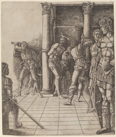 Flagellazione di Cristo, con il Pavimento da Workshop of Andrea Mantegna