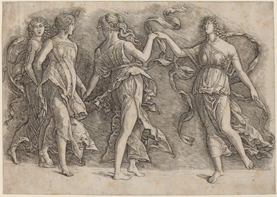 Quattro Muse Danzanti da Workshop of Andrea Mantegna