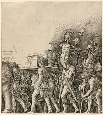 Il trionfo di Cesare: Soldati che portano trofei da Workshop of Andrea Mantegna