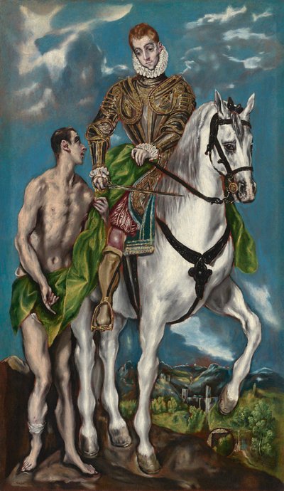 San Martino e il mendicante da Workshop of El Greco