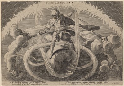 Caos: Il disordine del caos, o la creazione degli elementi da Workshop of Hendrick Goltzius, after Hendrick Goltzius
